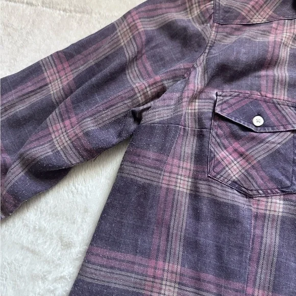 TORRID PURPLE PINK PLAID BUTTON DOWN SHIRT SIZE 00 NEW WITHOUT TAGS. - Picture 8 of 10